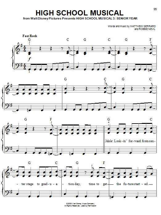 High School Musical 3 High School Musical sheet music notes and chords arranged for Easy Guitar Tab