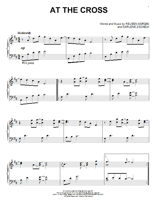 Hillsong United At The Cross sheet music notes and chords arranged for Piano Solo