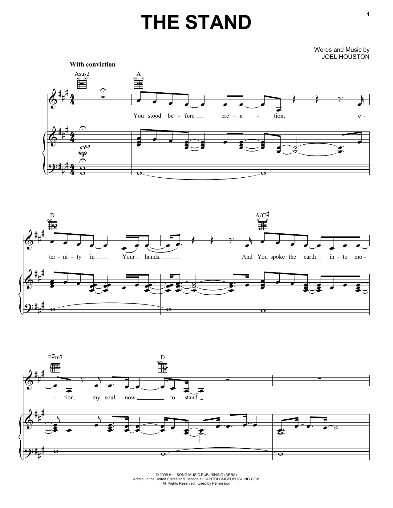 Hillsong United The Stand sheet music notes and chords arranged for Lead Sheet / Fake Book