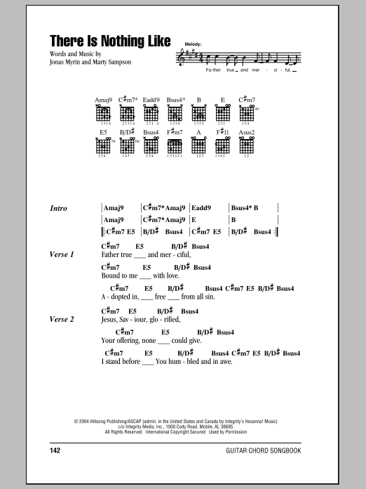 Hillsong United There Is Nothing Like sheet music notes and chords arranged for Guitar Chords/Lyrics