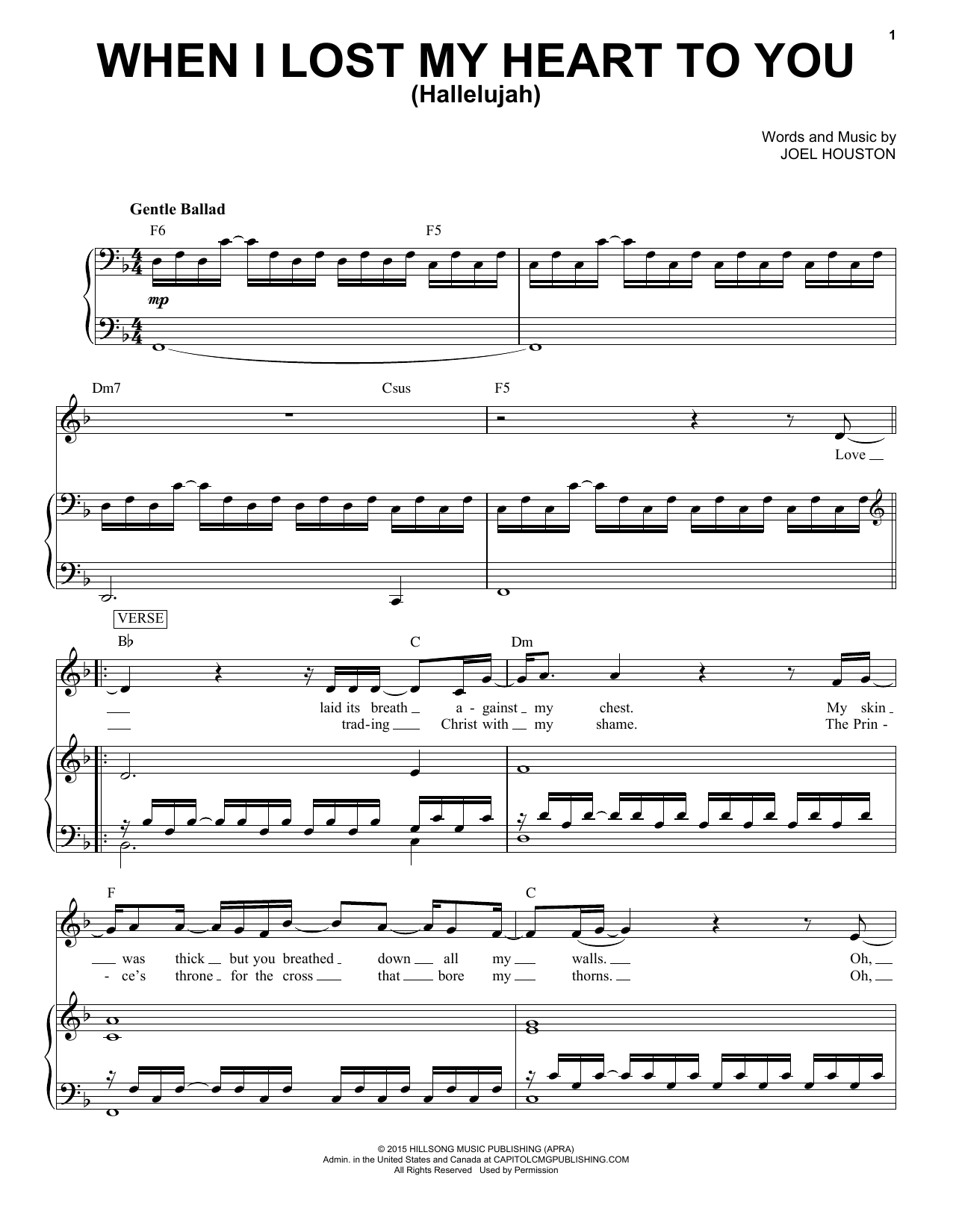 Hillsong United When I Lost My Heart To You (Hallelujah) sheet music notes and chords arranged for Piano & Vocal