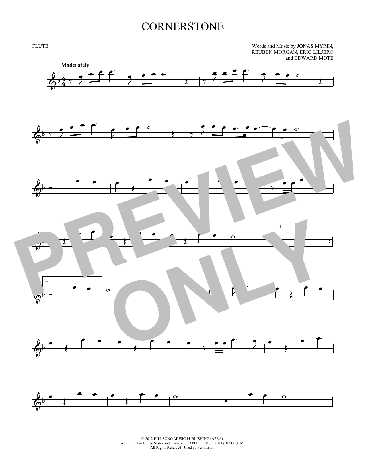Hillsong Worship Cornerstone sheet music notes and chords arranged for Clarinet Solo