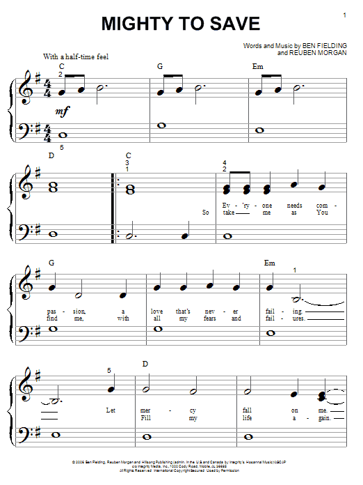Hillsong Worship Mighty To Save sheet music notes and chords arranged for Clarinet Solo