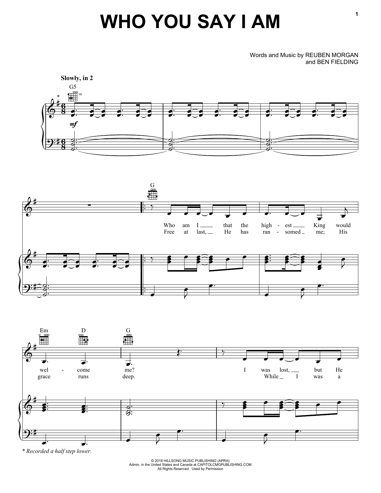 Hillsong Worship Who You Say I Am sheet music notes and chords arranged for Flute Solo