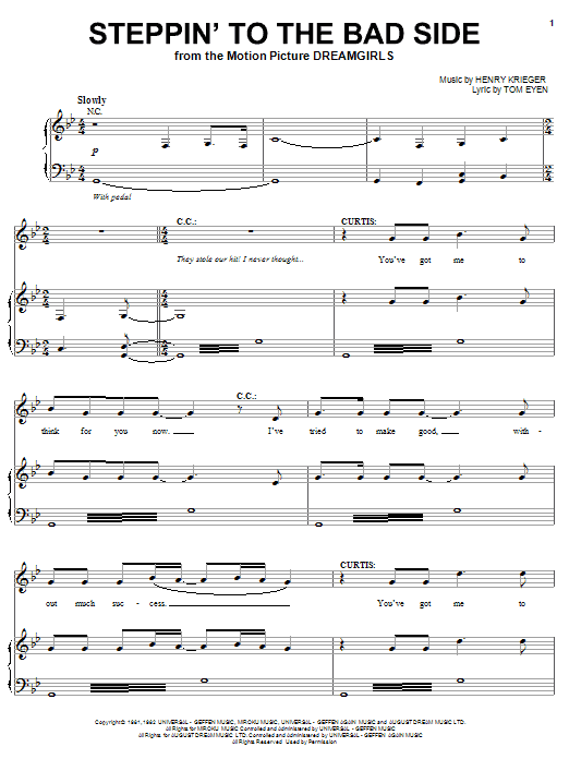 Hinton Battle and Jamie Foxx Steppin' To The Bad Side sheet music notes and chords arranged for Piano, Vocal & Guitar Chords (Right-Hand Melody)