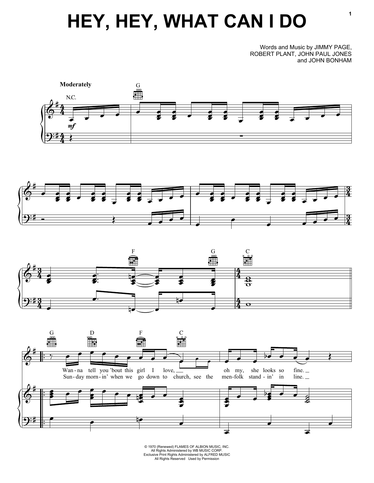 Hootie & The Blowfish Hey, Hey, What Can I Do sheet music notes and chords arranged for Piano, Vocal & Guitar Chords (Right-Hand Melody)