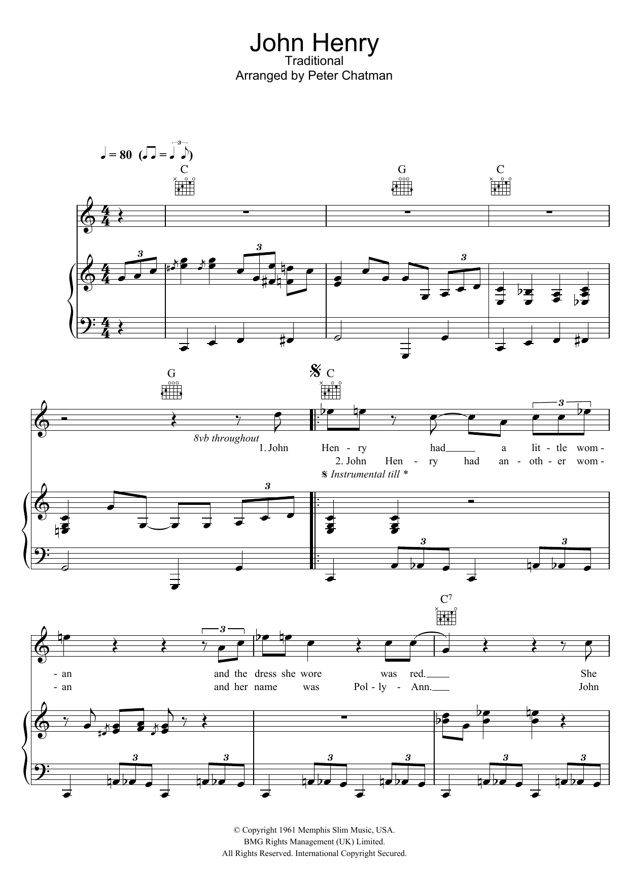 Hugh Laurie John Henry sheet music notes and chords arranged for Piano, Vocal & Guitar Chords