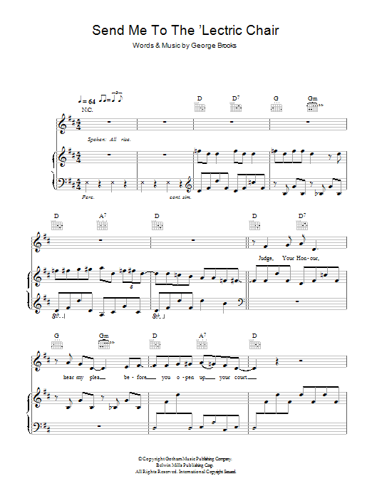 Hugh Laurie Send Me To The 'Lectric Chair sheet music notes and chords arranged for Piano, Vocal & Guitar Chords