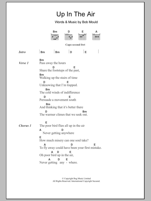 Husker Du Up In The Air sheet music notes and chords arranged for Guitar Chords/Lyrics