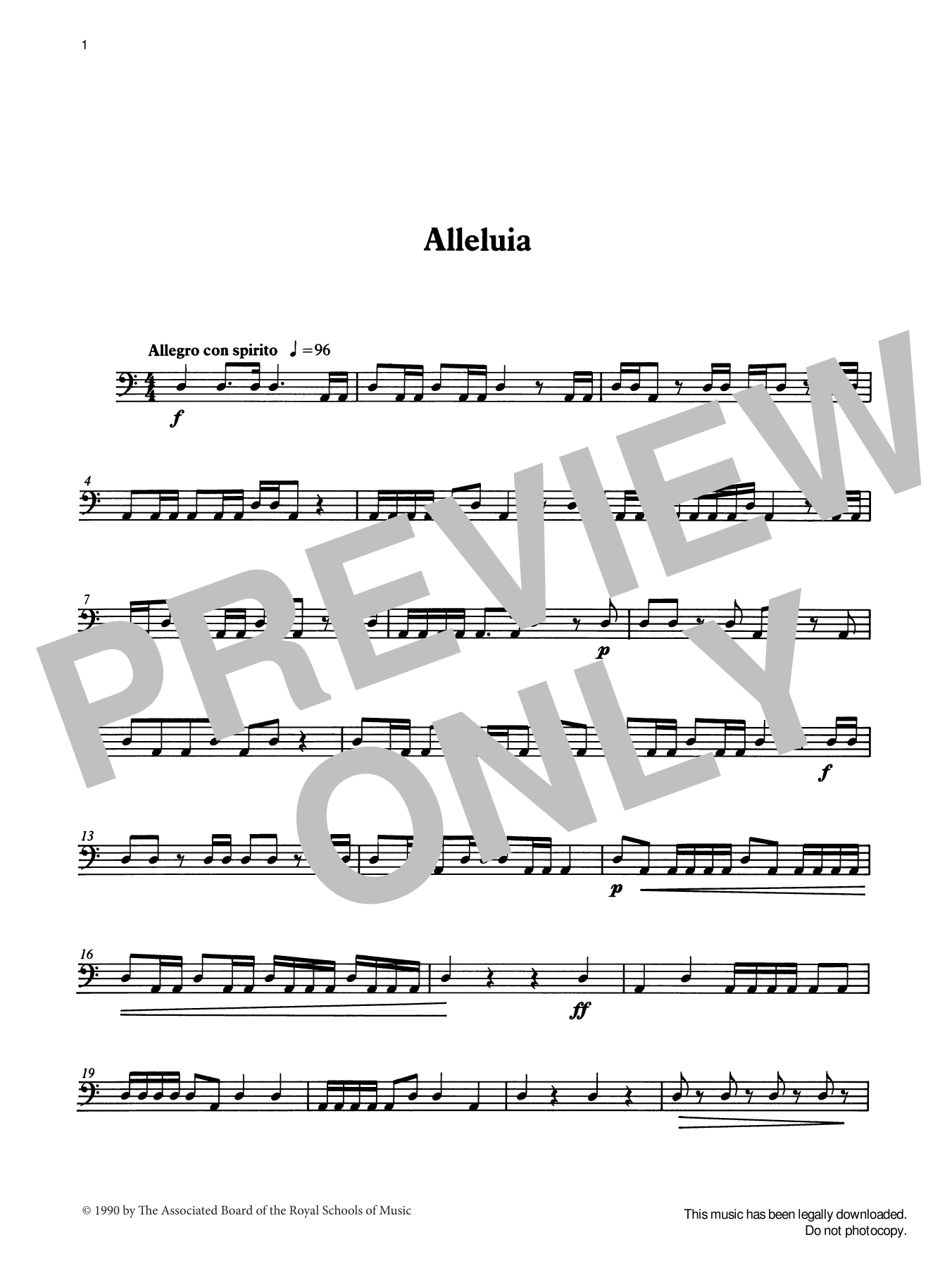 Ian Wright Alleluia from Graded Music for Timpani, Book II sheet music notes and chords arranged for Percussion Solo