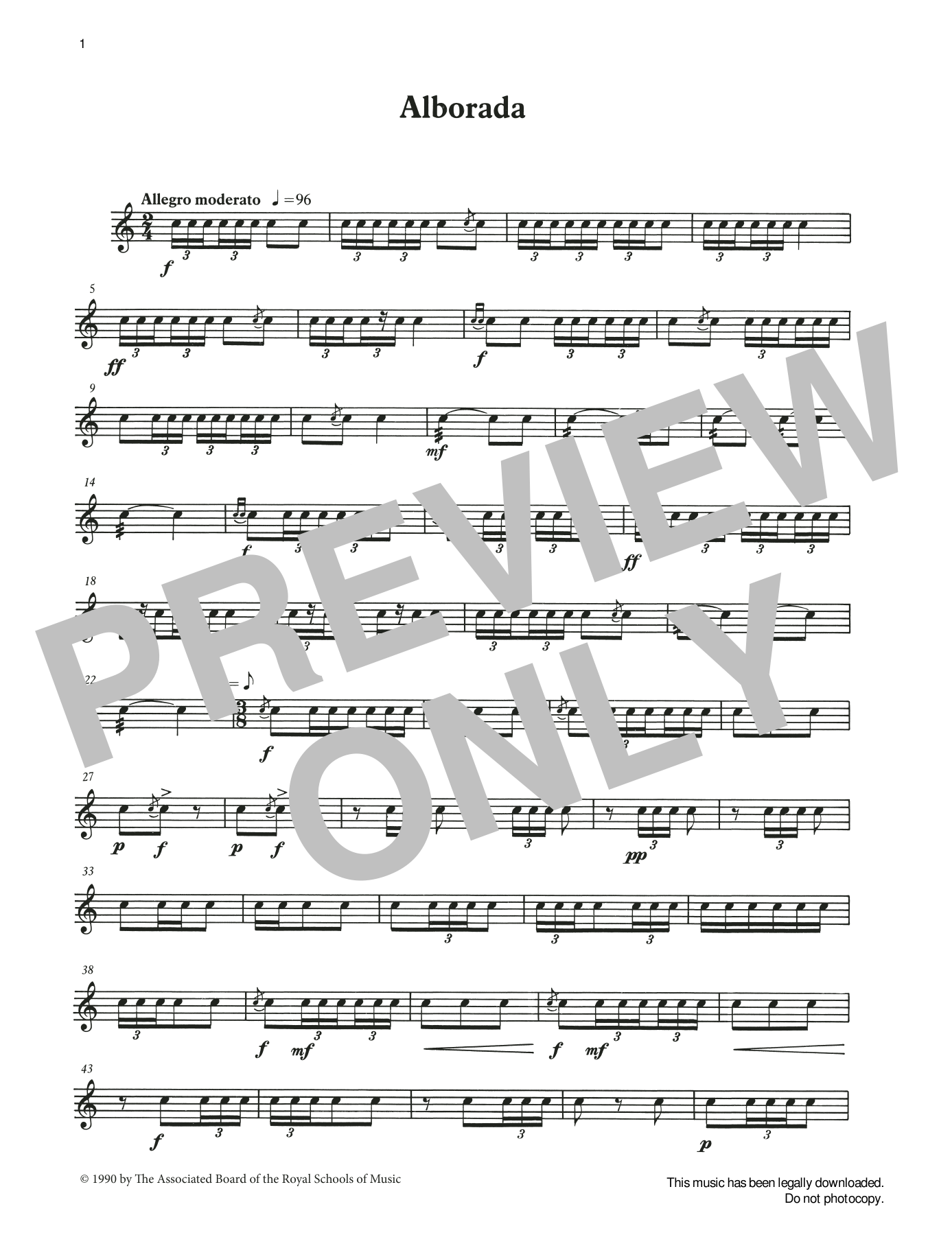 Ian Wright and Kevin Hathaway Alborada from Graded Music for Snare Drum, Book III sheet music notes and chords arranged for Percussion Solo