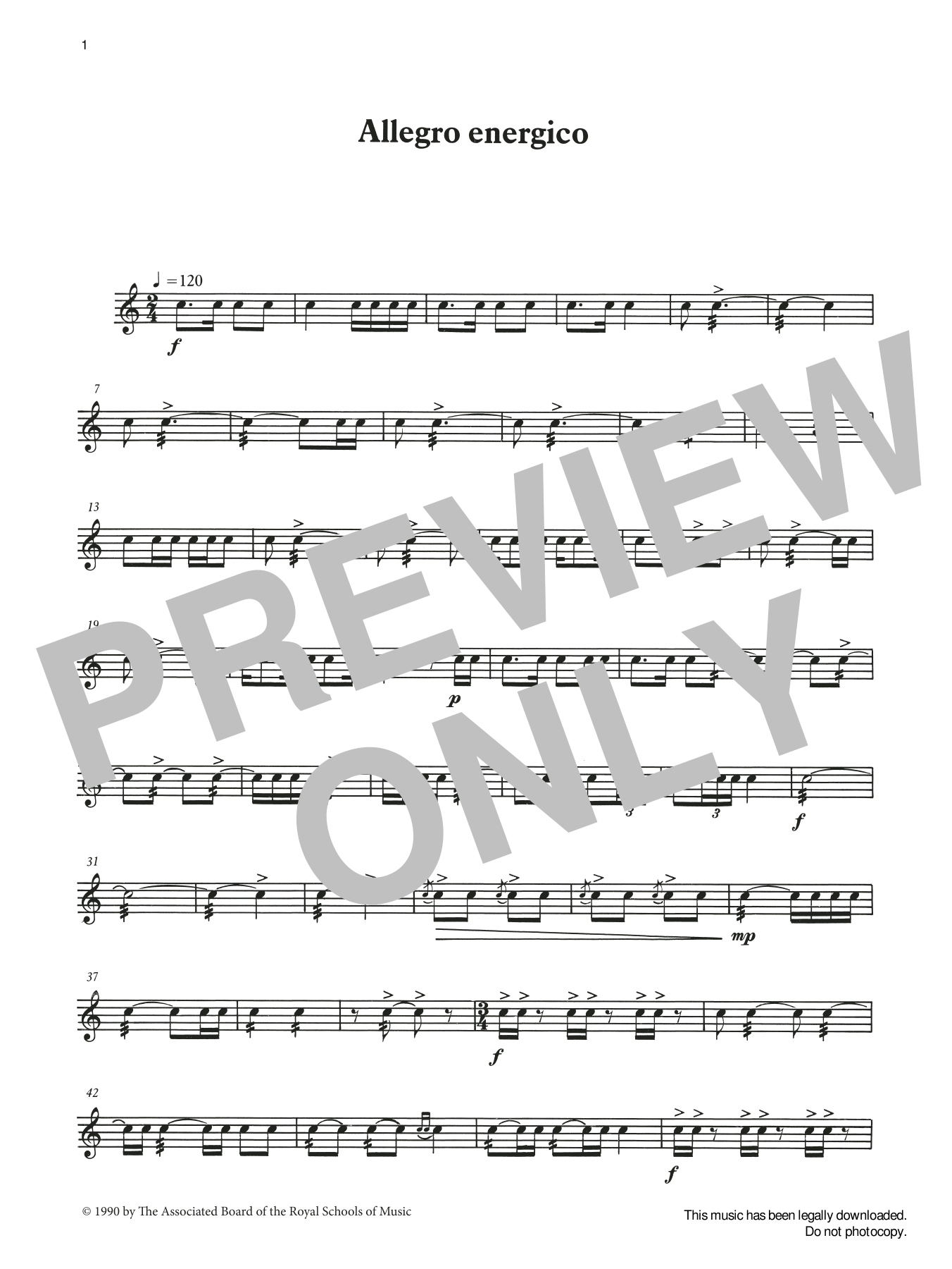 Ian Wright and Kevin Hathaway Allegro energico from Graded Music for Snare Drum, Book III sheet music notes and chords arranged for Percussion Solo