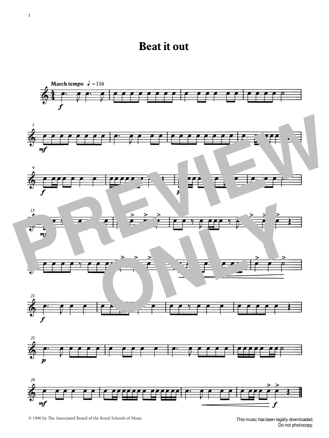 Ian Wright and Kevin Hathaway Beat it out from Graded Music for Snare Drum, Book I sheet music notes and chords arranged for Percussion Solo