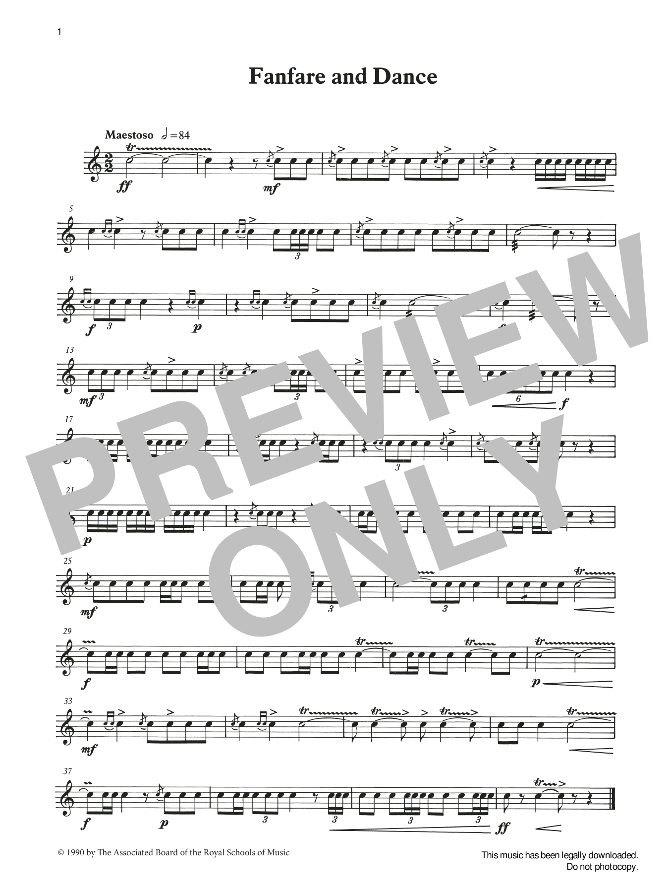 Ian Wright and Kevin Hathaway Fanfare and Dance from Graded Music for Snare Drum, Book III sheet music notes and chords arranged for Percussion Solo