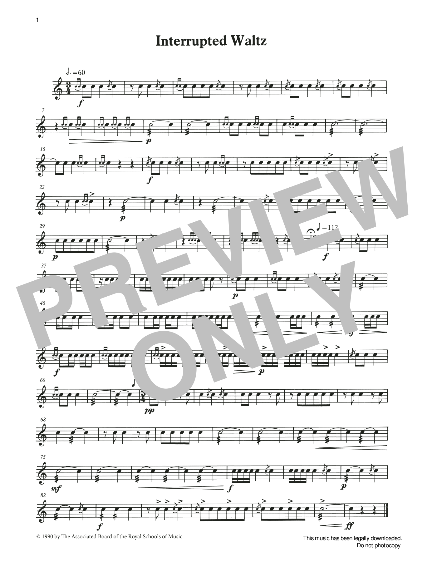Ian Wright and Kevin Hathaway Interrupted Waltz from Graded Music for Snare Drum, Book II sheet music notes and chords arranged for Percussion Solo