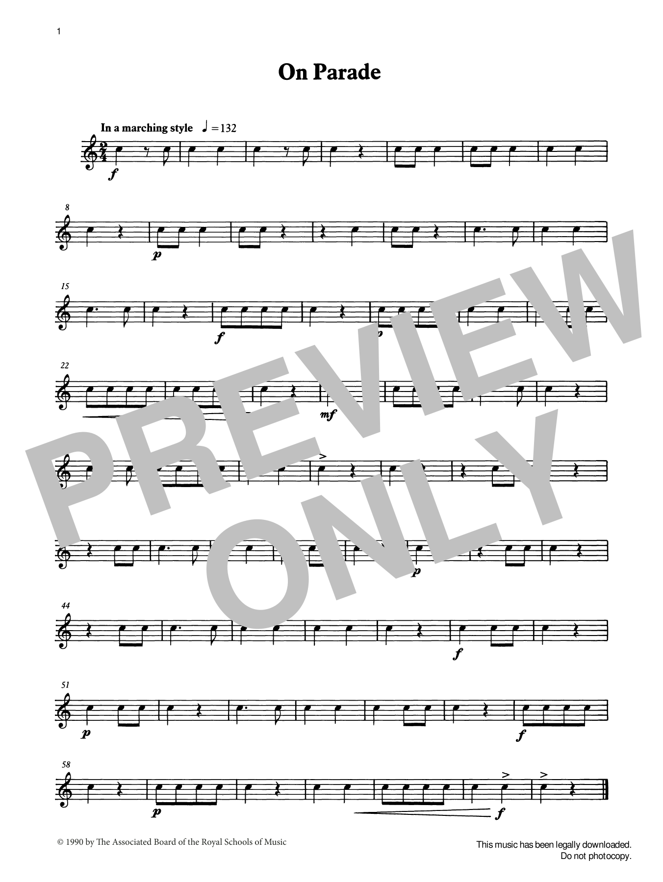 Ian Wright and Kevin Hathaway On Parade from Graded Music for Snare Drum, Book I sheet music notes and chords arranged for Percussion Solo