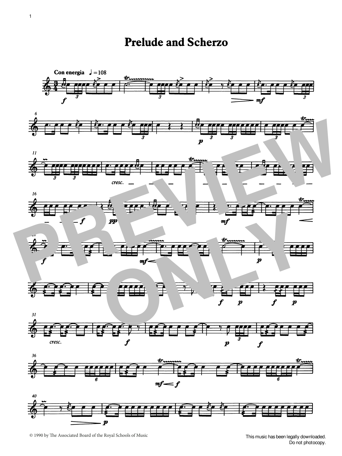 Ian Wright and Kevin Hathaway Prelude and Scherzo from Graded Music for Snare Drum, Book IV sheet music notes and chords arranged for Percussion Solo