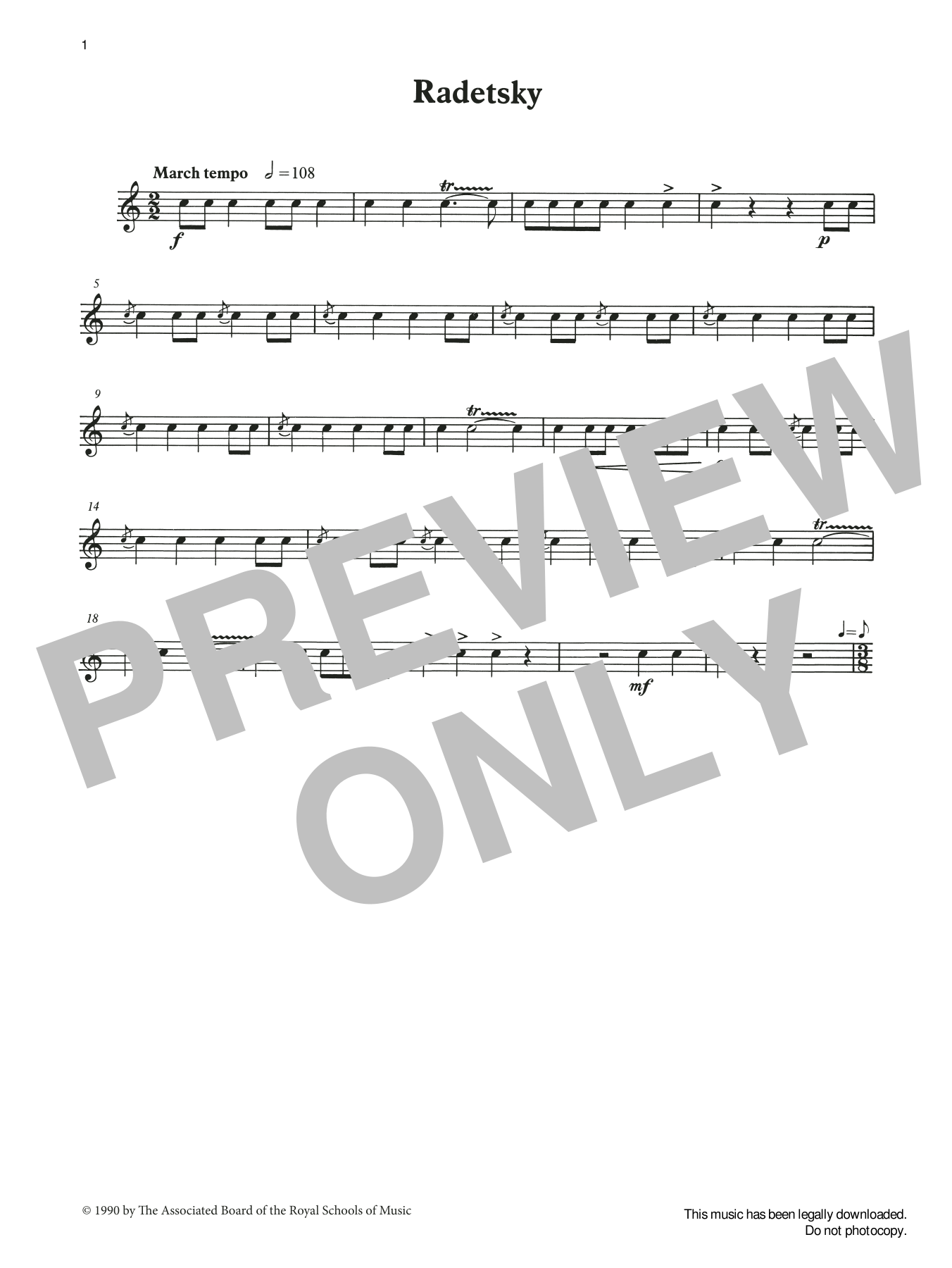 Ian Wright and Kevin Hathaway Radetsky from Graded Music for Snare Drum, Book III sheet music notes and chords arranged for Percussion Solo