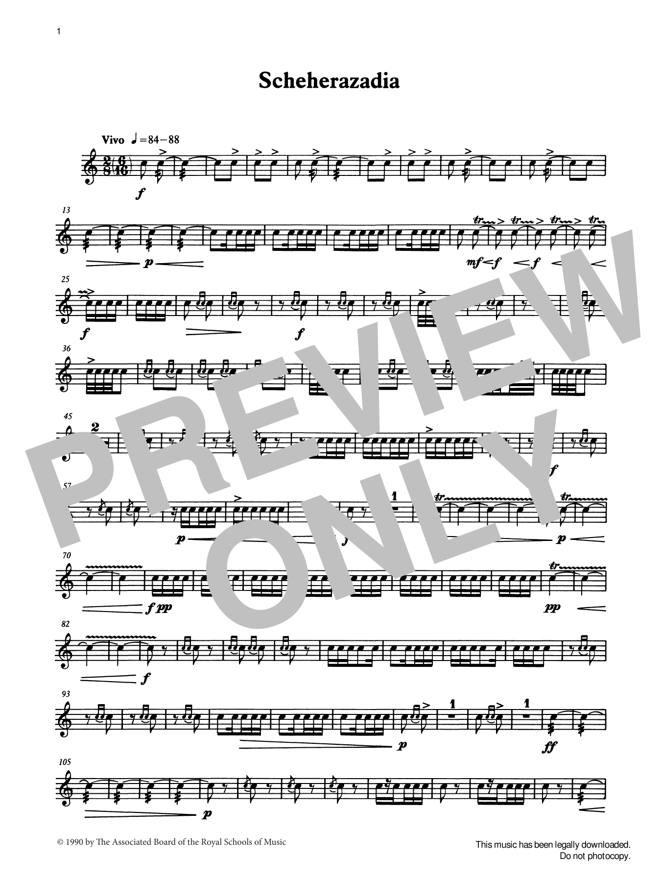 Ian Wright and Kevin Hathaway Scheherazadia from Graded Music for Snare Drum, Book IV sheet music notes and chords arranged for Percussion Solo