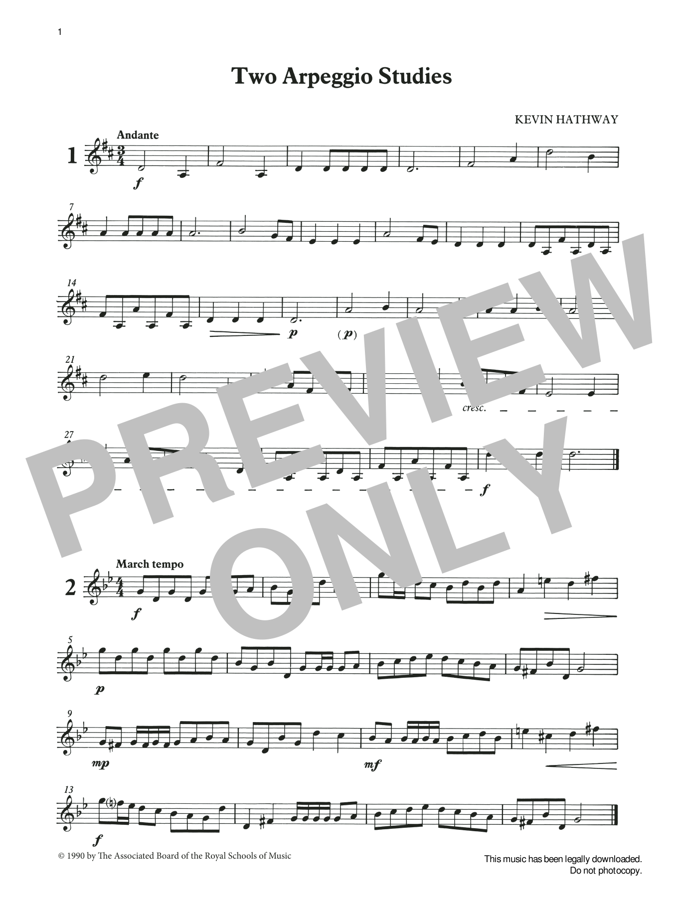 Ian Wright and Kevin Hathaway Two Arpeggio Studies from Graded Music for Tuned Percussion, Book I sheet music notes and chords arranged for Percussion Solo