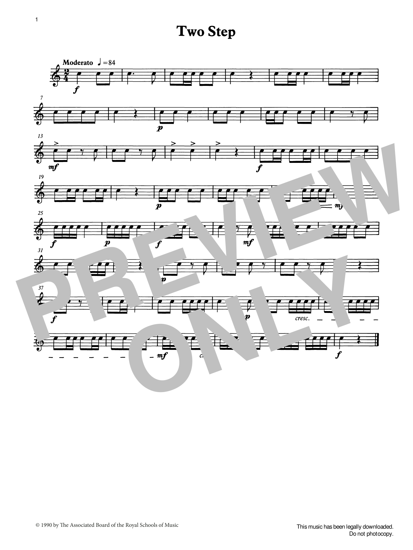 Ian Wright and Kevin Hathaway Two Step from Graded Music for Snare Drum, Book I sheet music notes and chords arranged for Percussion Solo