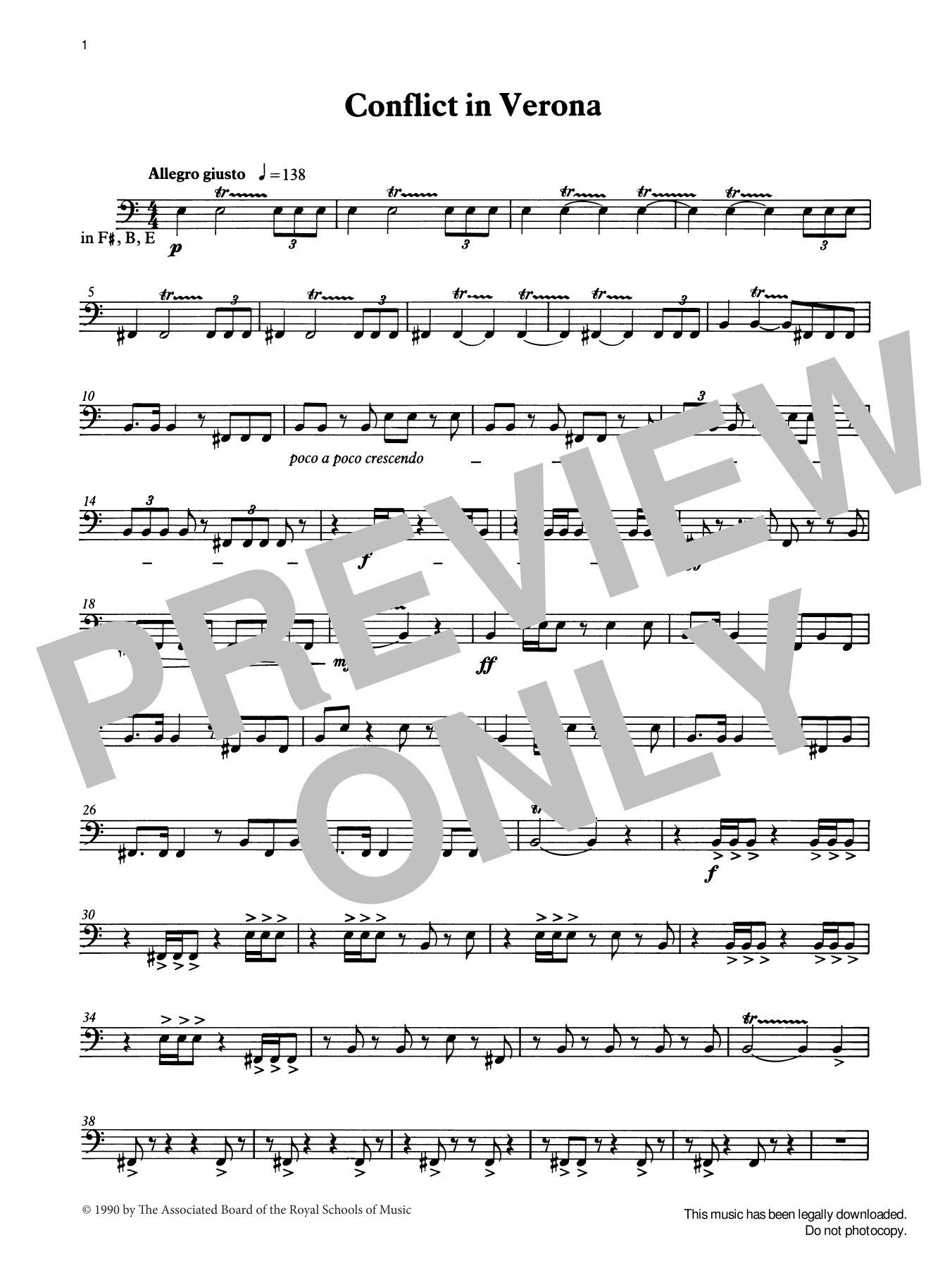 Ian Wright Conflict in Verona from Graded Music for Timpani, Book IV sheet music notes and chords arranged for Percussion Solo