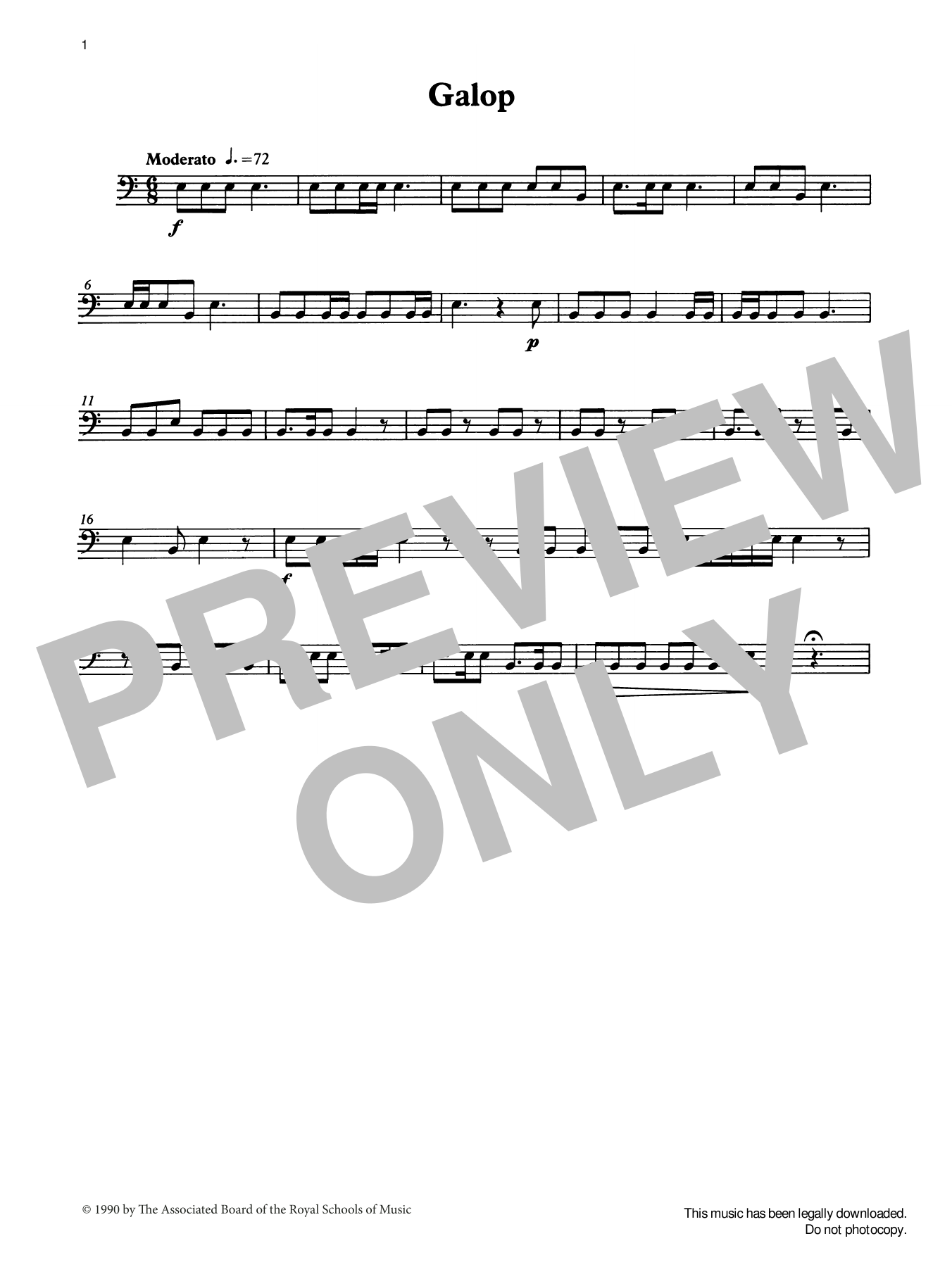 Ian Wright Galop from Graded Music for Timpani, Book II sheet music notes and chords arranged for Percussion Solo