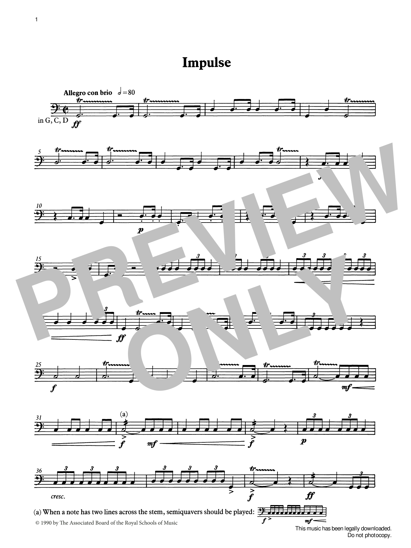Ian Wright Impulse from Graded Music for Timpani, Book IV sheet music notes and chords arranged for Percussion Solo