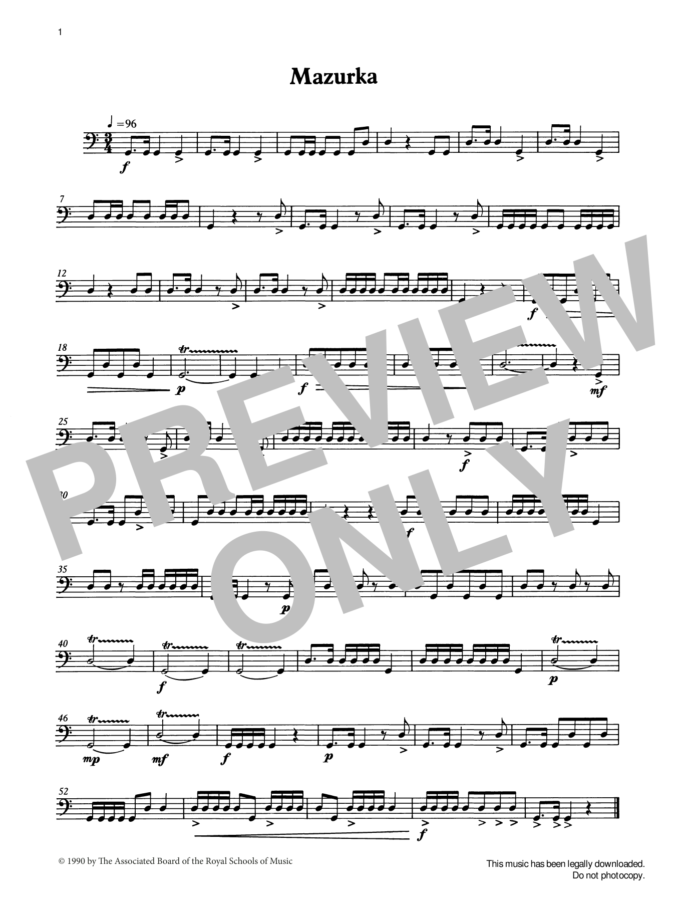Ian Wright Mazurka from Graded Music for Timpani, Book II sheet music notes and chords arranged for Percussion Solo