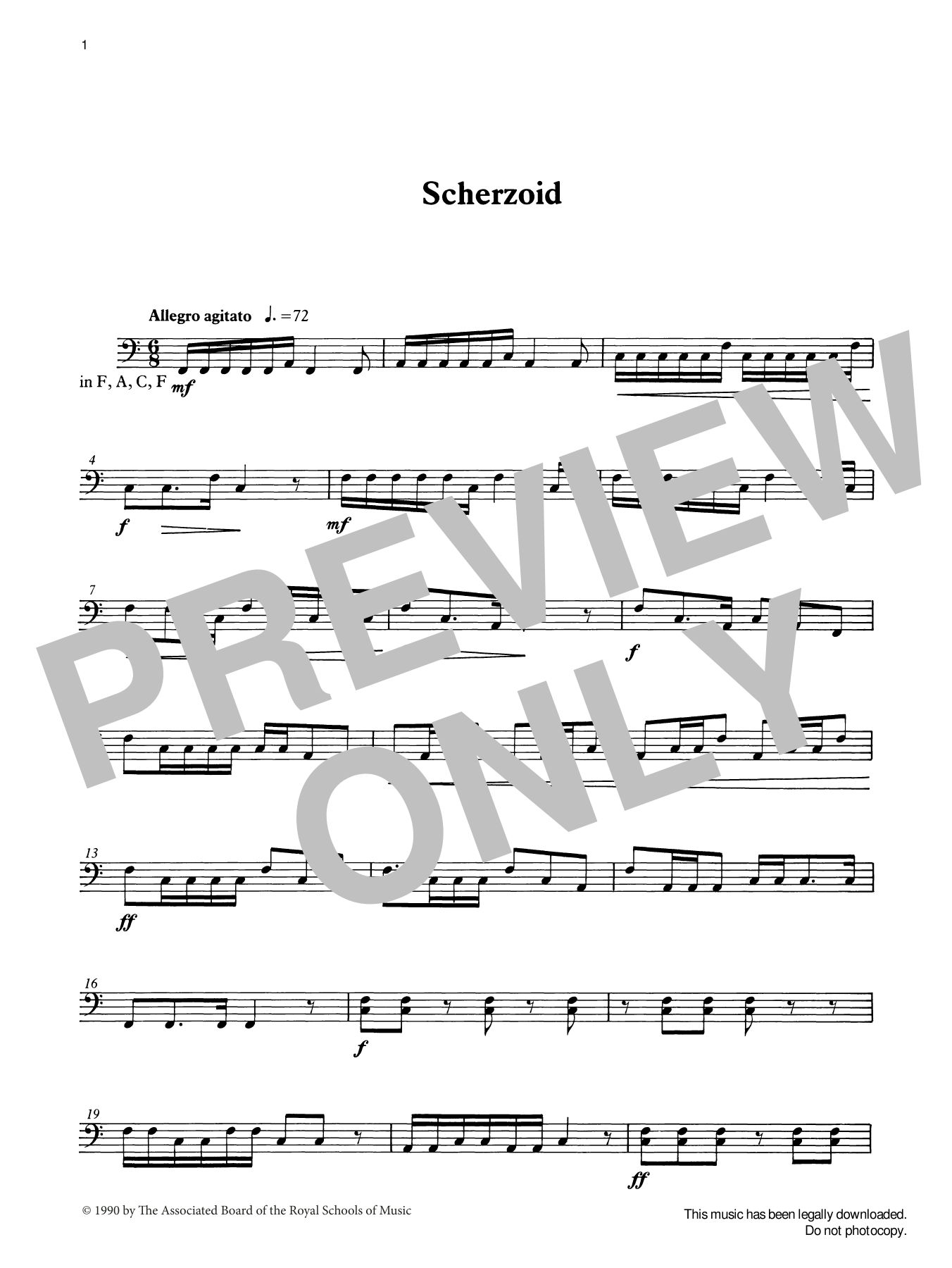 Ian Wright Scherzoid from Graded Music for Timpani, Book III sheet music notes and chords arranged for Percussion Solo