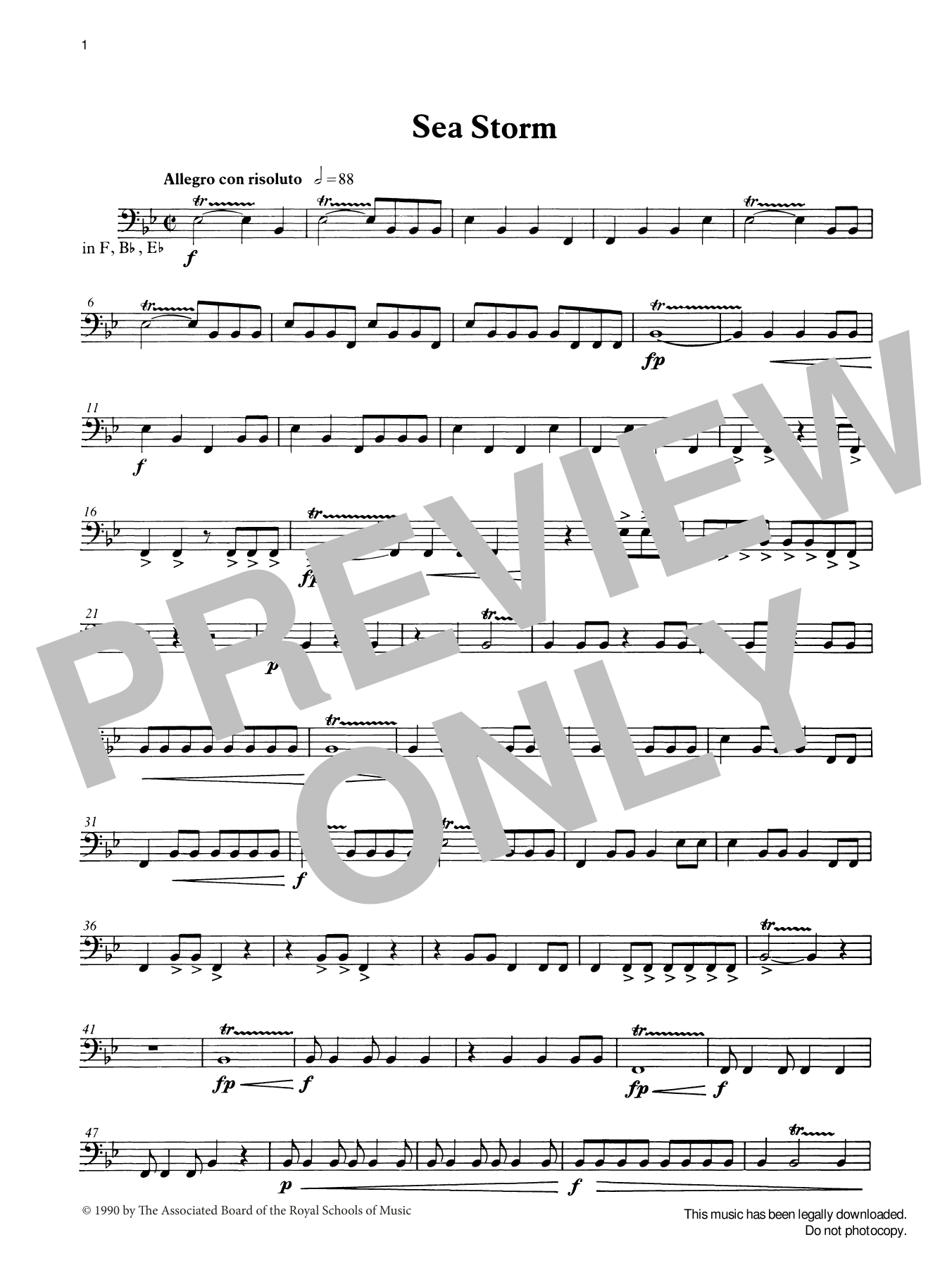 Ian Wright Sea Storm from Graded Music for Timpani, Book III sheet music notes and chords arranged for Percussion Solo