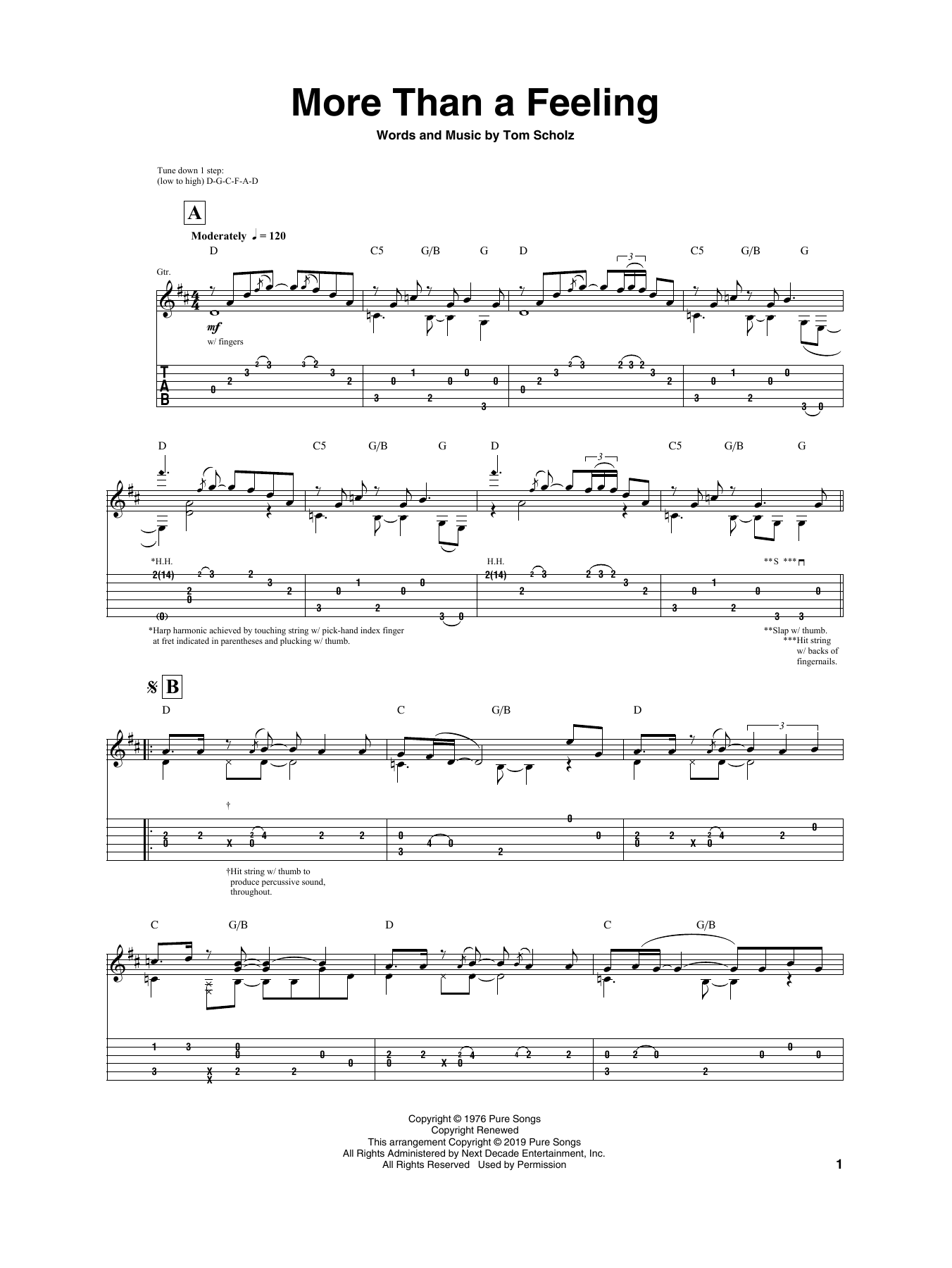 Igor Presnyakov More Than A Feeling sheet music notes and chords arranged for Guitar Tab