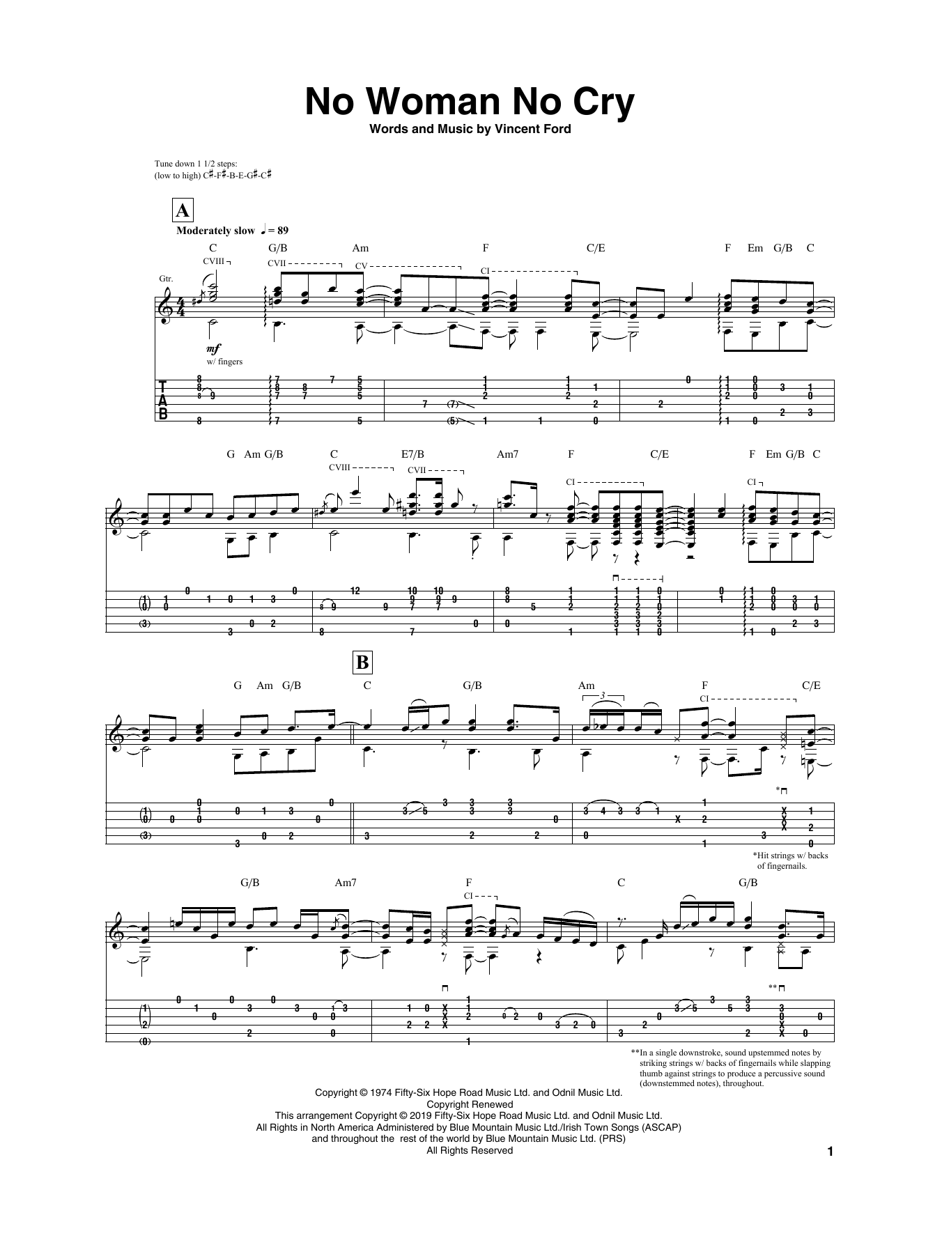 Igor Presnyakov No Woman No Cry sheet music notes and chords arranged for Guitar Tab