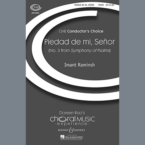 Easily Download Imant Raminsh Printable PDF piano music notes, guitar tabs for  SATB Choir. Transpose or transcribe this score in no time - Learn how to play song progression.