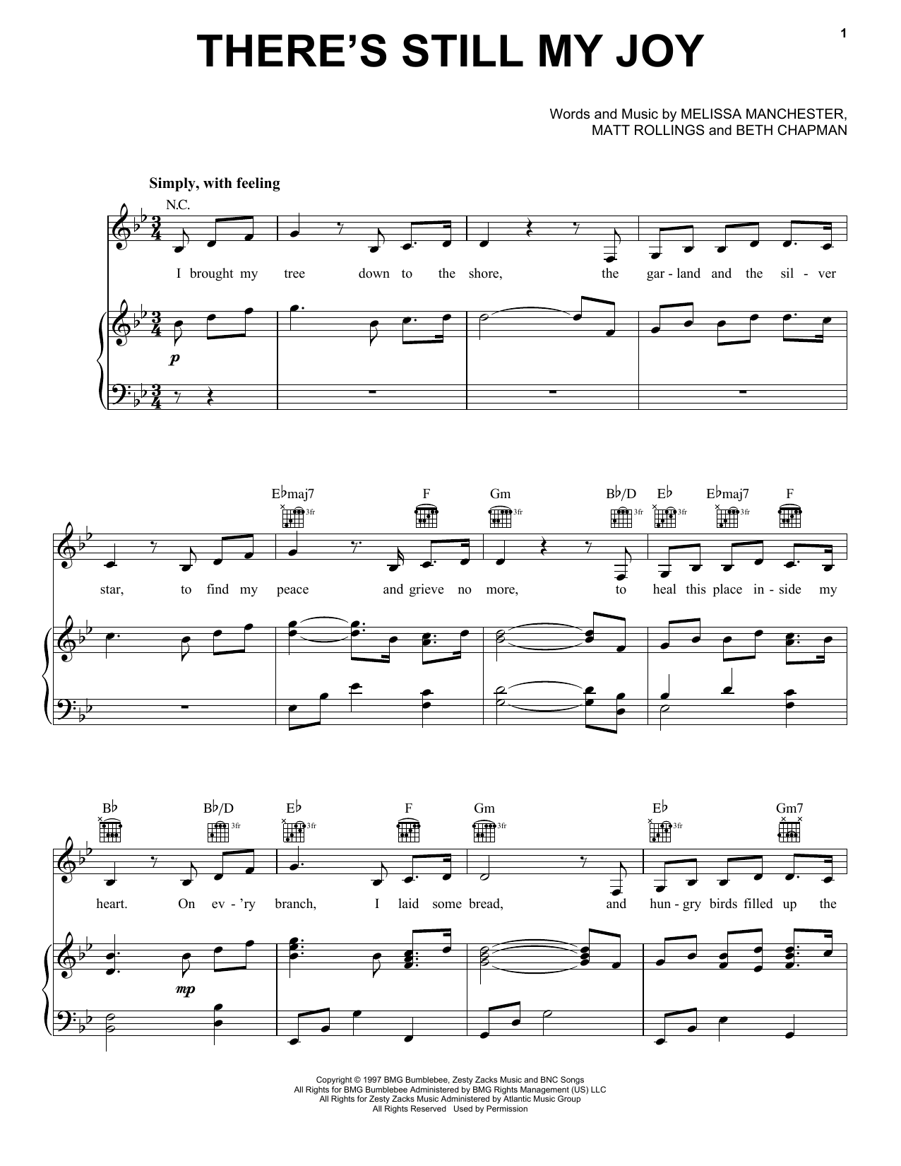 Indigo Girls There's Still My Joy sheet music notes and chords arranged for Piano, Vocal & Guitar Chords (Right-Hand Melody)