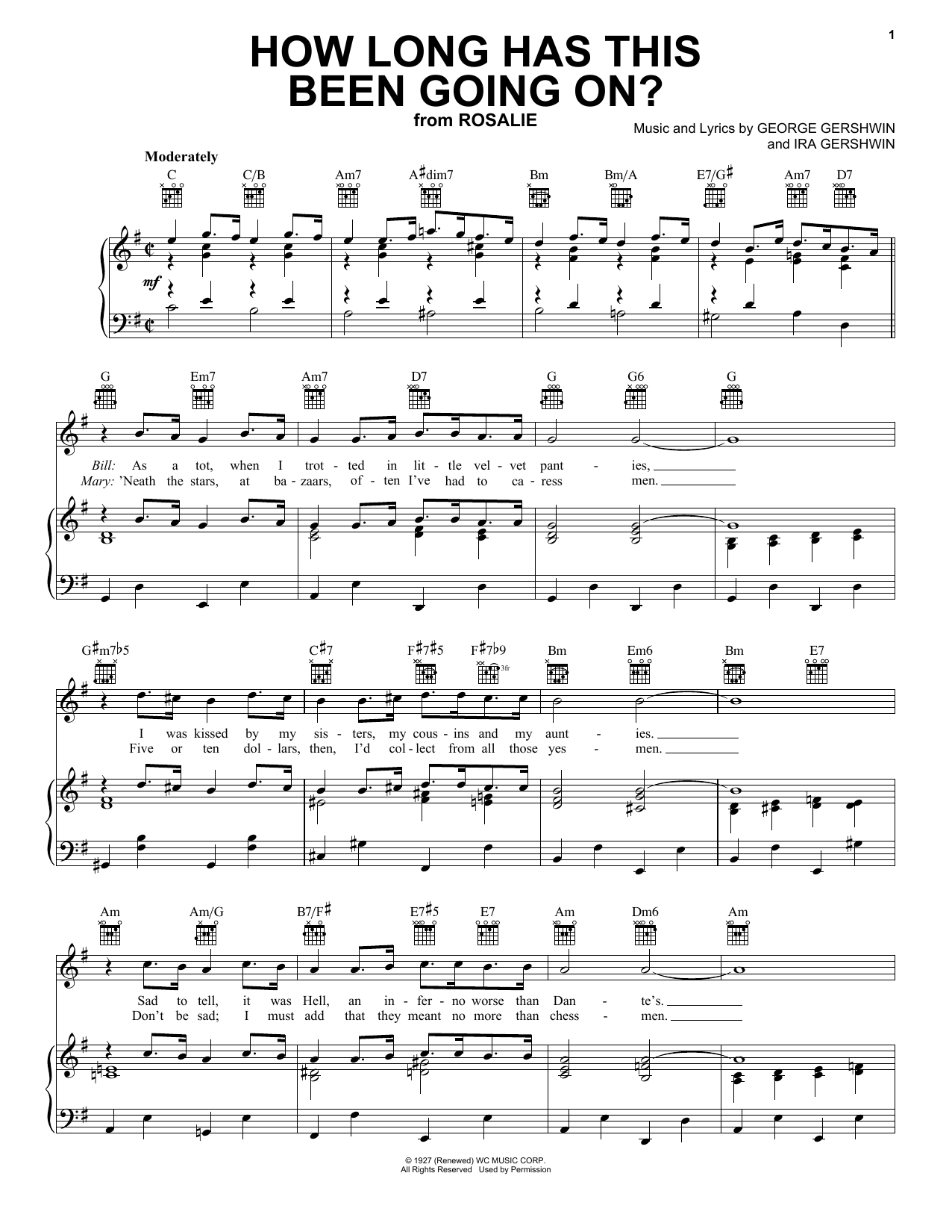 Ira Gershwin How Long Has This Been Going On? sheet music notes and chords arranged for Piano, Vocal & Guitar Chords (Right-Hand Melody)