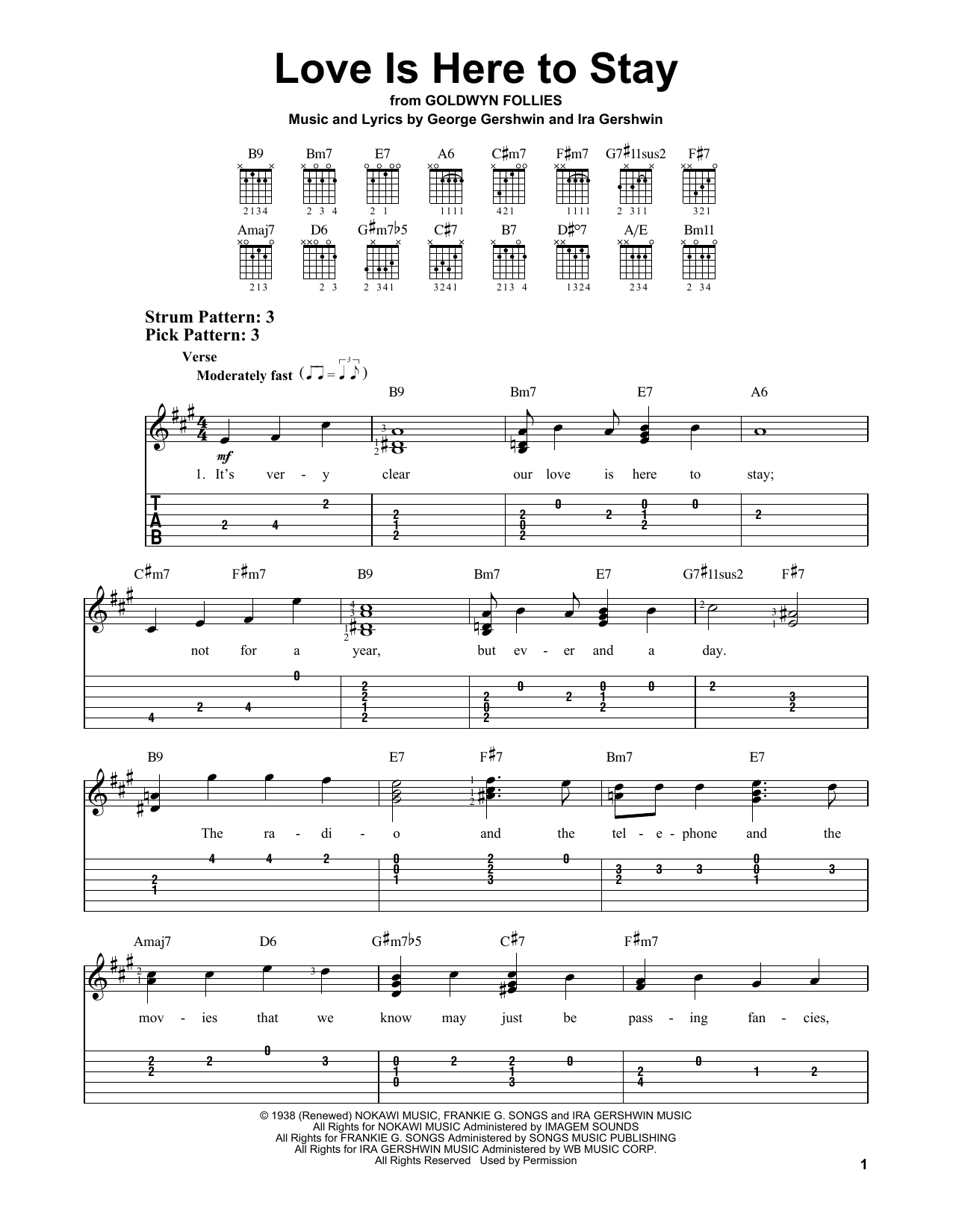 Ira Gershwin Love Is Here To Stay sheet music notes and chords arranged for Lead Sheet / Fake Book