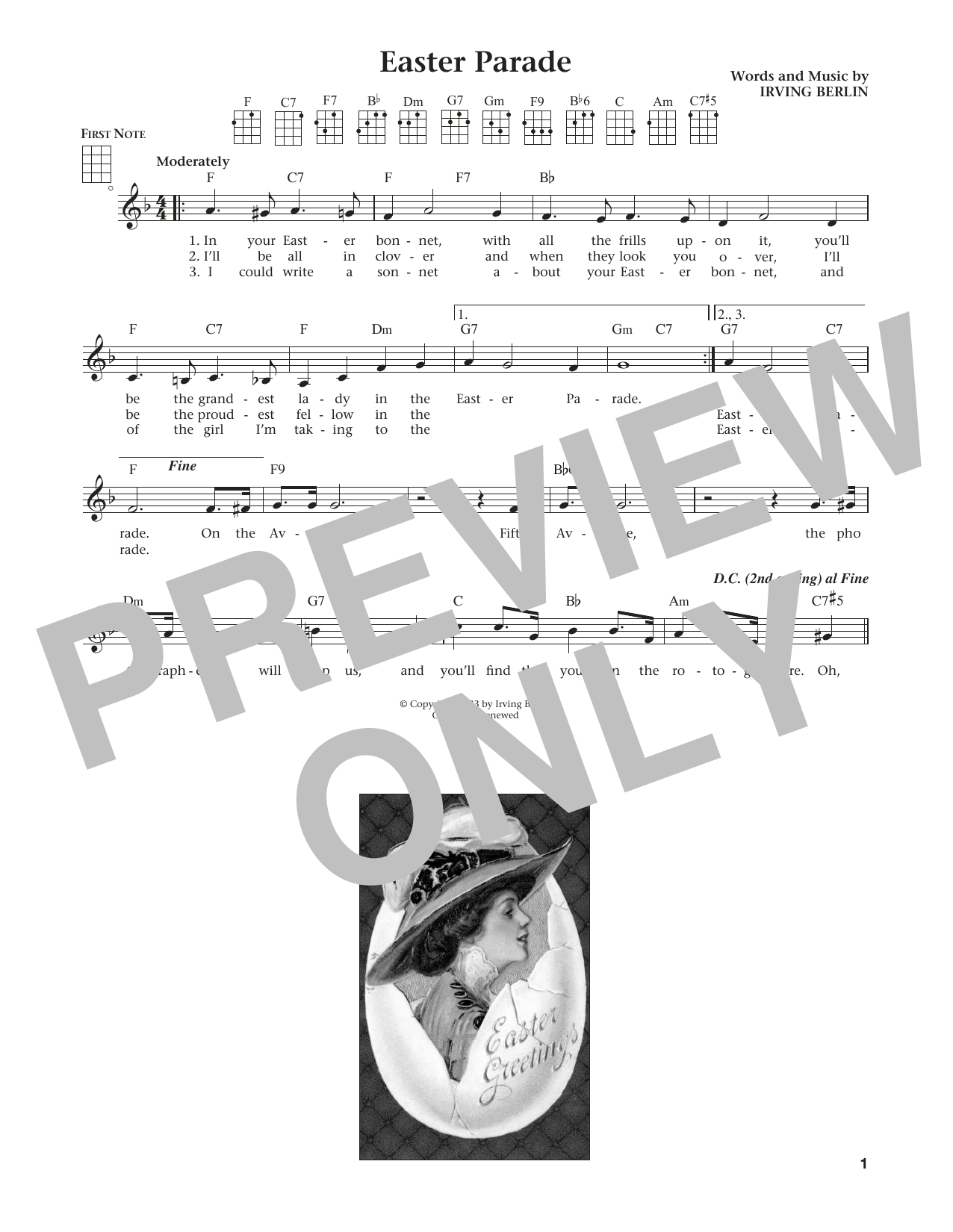 Irving Berlin Easter Parade (from The Daily Ukulele) (arr. Liz and Jim Beloff) sheet music notes and chords arranged for Ukulele