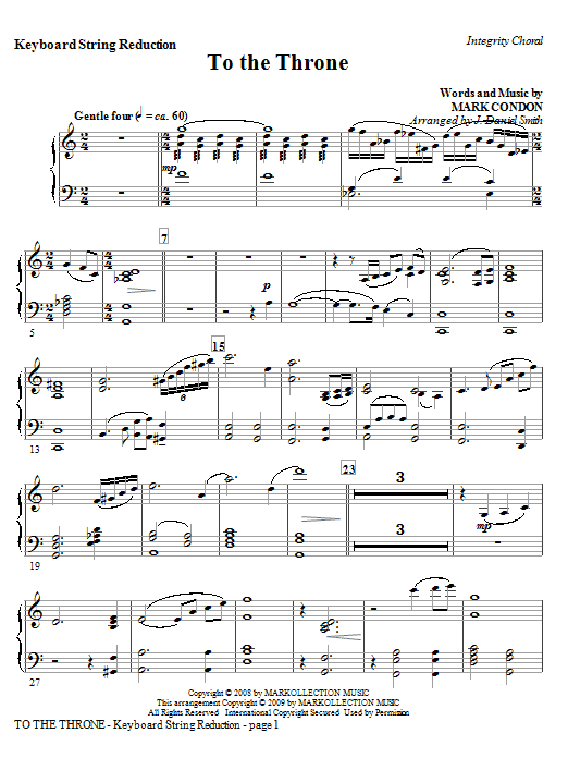 J. Daniel Smith To The Throne - Rhythm sheet music notes and chords arranged for Choir Instrumental Pak