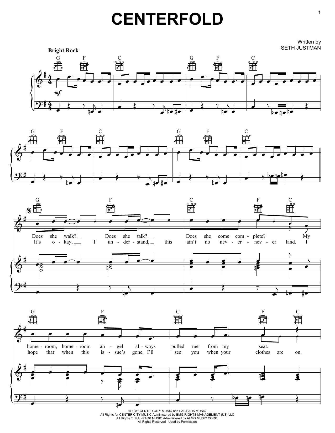 J. Geils Band Centerfold sheet music notes and chords arranged for Ukulele