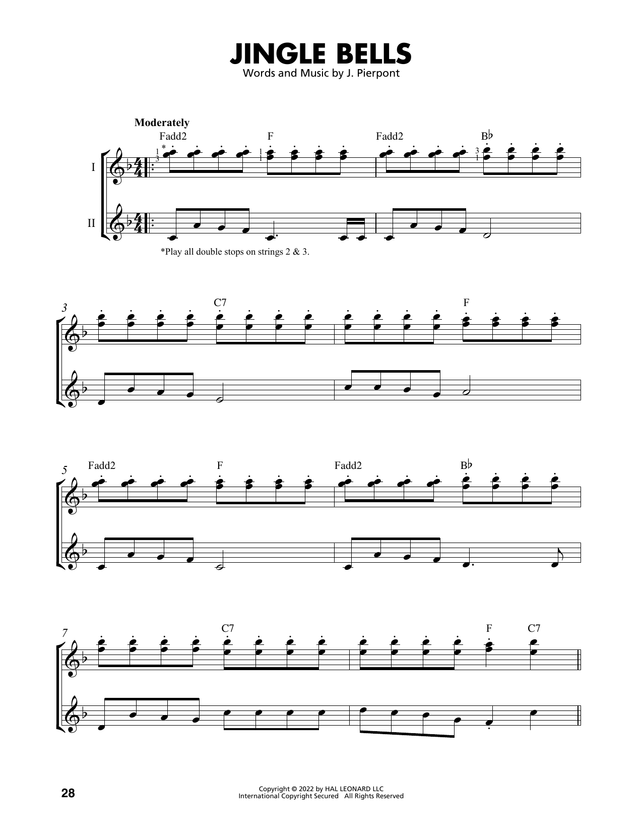 J. Pierpont Jingle Bells (arr. Mark Phillips) sheet music notes and chords arranged for Easy Guitar Tab