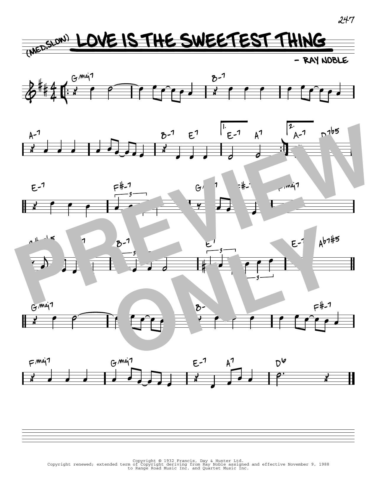 Jack Grassel Love Is The Sweetest Thing [Reharmonized version] (arr. Jack Grassel) sheet music notes and chords arranged for Real Book – Melody & Chords