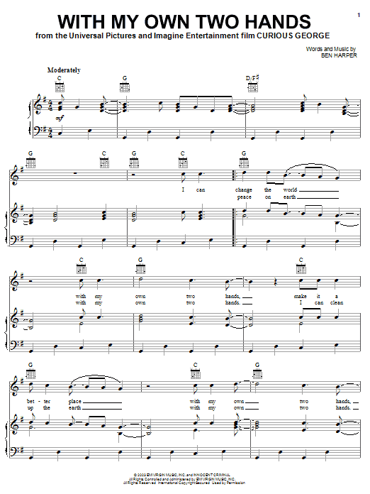 Jack Johnson With My Own Two Hands sheet music notes and chords arranged for Guitar Tab