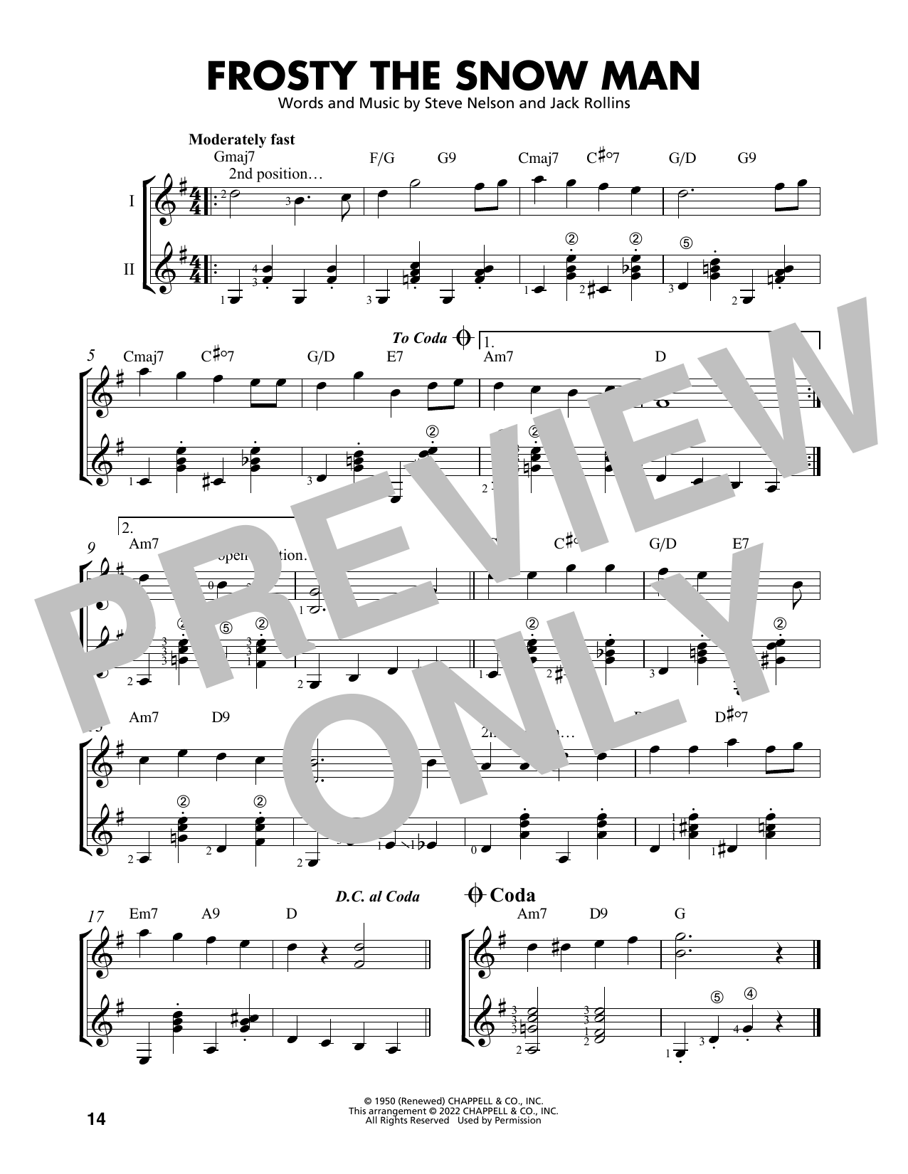 Jack Rollins Frosty The Snow Man (arr. Mark Phillips) sheet music notes and chords arranged for Easy Guitar Tab