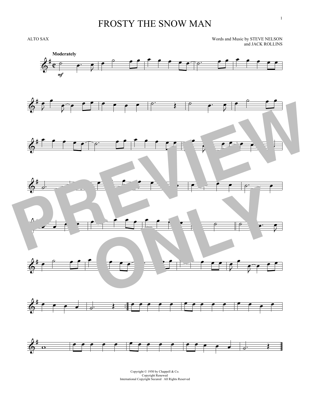 Jack Rollins Frosty The Snow Man sheet music notes and chords arranged for Pro Vocal