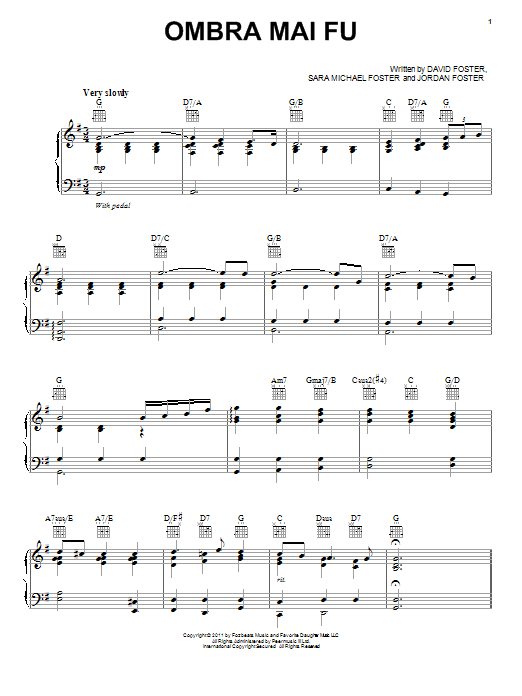 Jackie Evancho Ombra Mai Fu sheet music notes and chords arranged for Piano, Vocal & Guitar Chords (Right-Hand Melody)