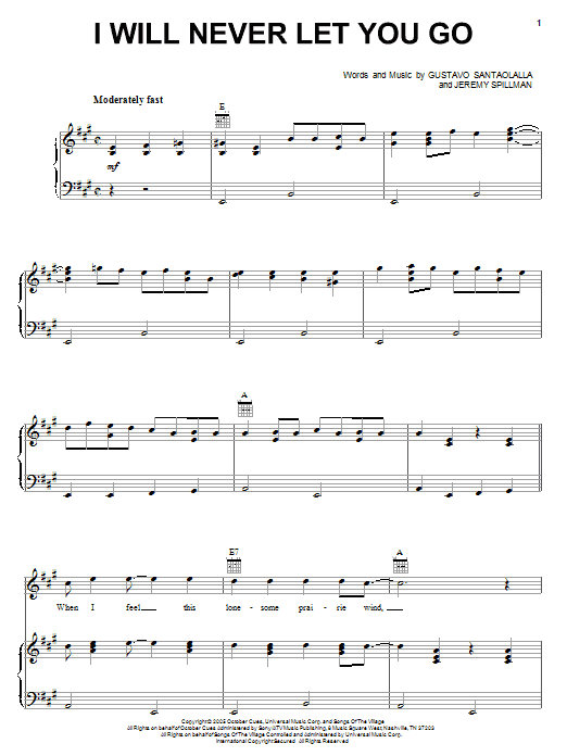 Jackie Greene I Will Never Let You Go sheet music notes and chords arranged for Piano, Vocal & Guitar Chords (Right-Hand Melody)