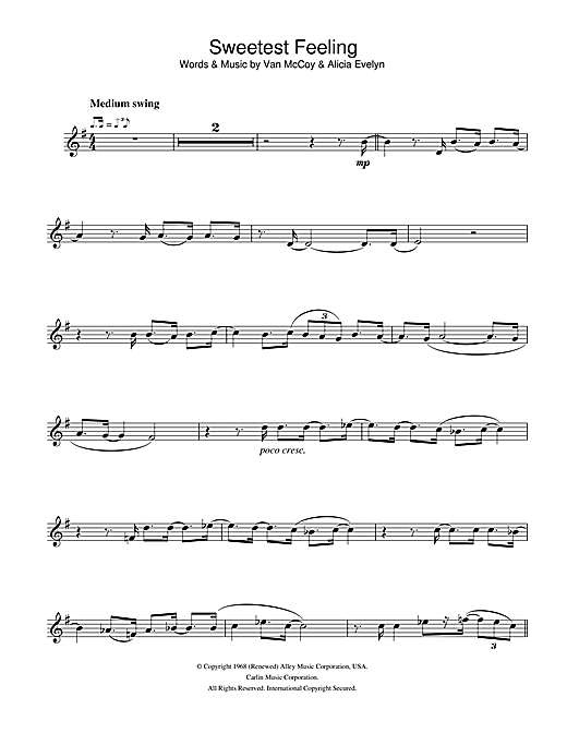 Jackie Wilson I Get The Sweetest Feeling sheet music notes and chords. Download Printable PDF.