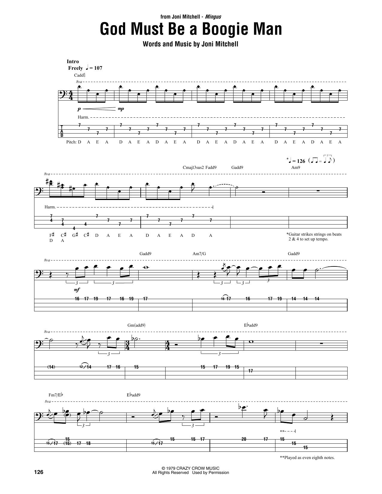 Jaco Pastorius God Must Be A Boogie Man sheet music notes and chords arranged for Bass Guitar Tab