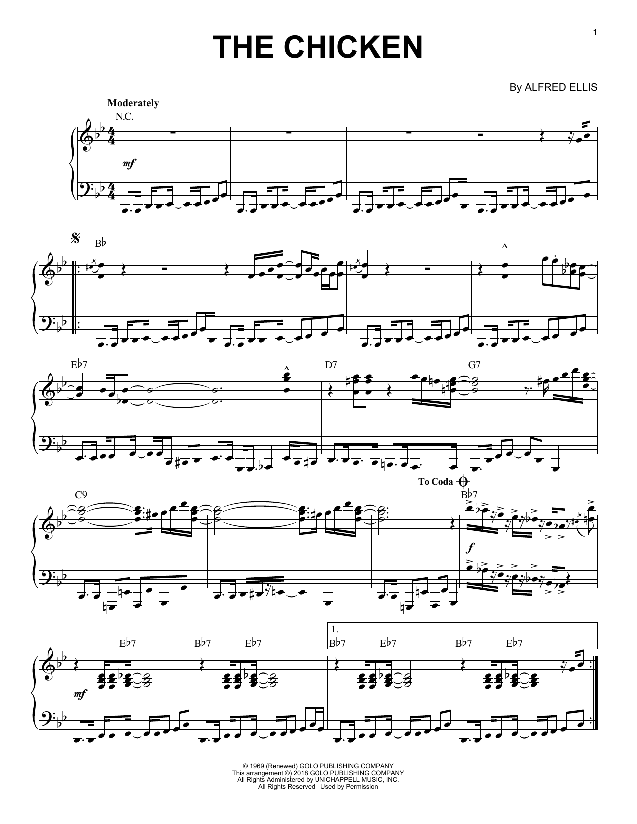 Jaco Pastorius The Chicken sheet music notes and chords arranged for Piano Solo
